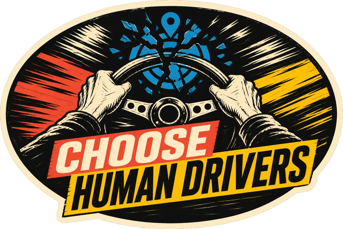 Choose Human Drivers sticker