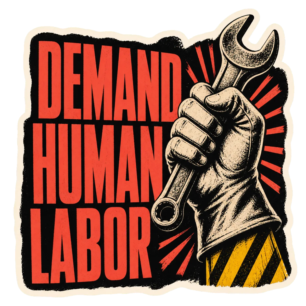 Demand Human Labor sticker
