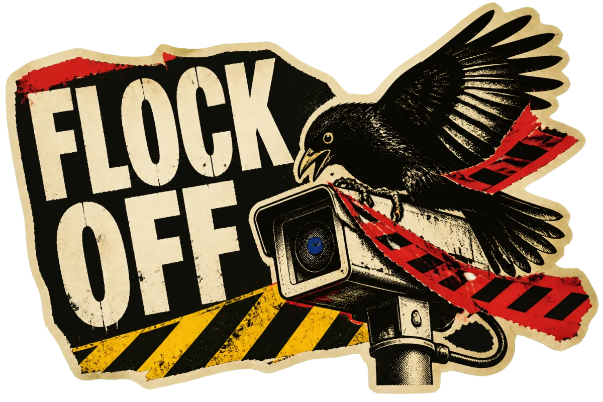 Flock Off sticker
